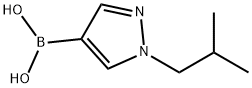(1-异丁基-1H-吡唑-4-基)硼酸 结构式