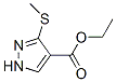 3-甲硫基-4-吡唑甲酸乙酯 结构式