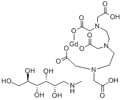 二乙烯三胺五醋酸钆单葡甲胺 结构式