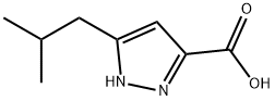 3-异丁基-1H-吡唑-5-羧酸 结构式
