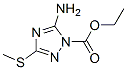 1H-1,2,4-Triazole-1-carboxylicacid,5-amino-3-(methylthio)-,ethylester(9CI) 结构式