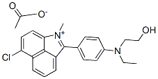 6-chloro-2-[4-[ethyl(2-hydroxyethyl)amino]phenyl]-1-methylbenz[cd]indolium acetate 结构式