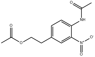 乙酸-2-(4-乙酰氨基-3-硝基苯基)乙酯 结构式