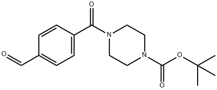 4-(4-Formylbenzoyl)piperazine-1-carboxylic acid tert-butyl ester 结构式