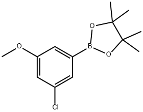 3-CHLORO-5-METHOXYPHENYLBORONIC ACID, PINACOL ESTER 结构式