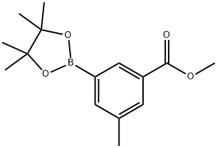 3-METHYL-5-METHOXYCARBONYLPHENYLBORONIC ACID, PINACOL ESTER 结构式