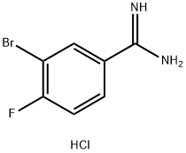 3-溴-4-氟苯甲脒盐酸盐 结构式