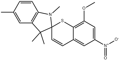 8'-METHOXY-1,3,3,5-TETRAMETHYL-6'-NITROSPIRO[INDOLINE-2,2'-THIOCHROMENE] 结构式