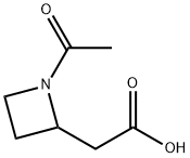 2-Azetidineacetic acid, 1-acetyl- (9CI) 结构式