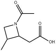 2-Azetidineacetic acid, 1-acetyl-3-methyl- (9CI) 结构式