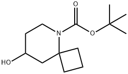 8-羟基-5-氮杂螺[3.5]壬烷-5-羧酸1,1-二甲基乙酯 结构式