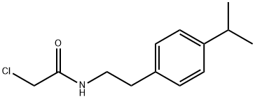 2-氯-N-[2-(4-丙-2-基苯基)乙基]乙酰胺 结构式