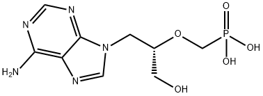 9-[(S)-3-羟基-2-(膦酰甲氧基)丙基]腺嘌呤 结构式