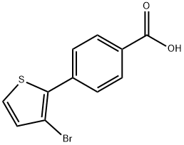 4-(3-溴噻吩-2-基)苯甲酸 结构式