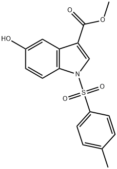 5-羟基-1-甲苯磺酰-1H-吲哚-3-羧酸 结构式