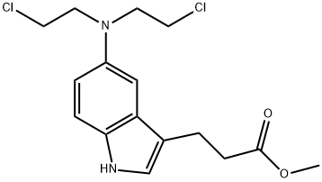 Indole-3-propionic acid, 5-[bis(2-chloroethyl)amino]-, methyl ester 结构式