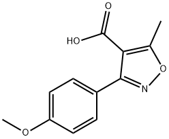 3-(4-甲氧基苯基)-5-甲基-4-异恶唑羧酸 结构式