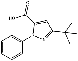 3-(TERT-BUTYL)-1-PHENYL-1H-PYRAZOLE-5-CARBOXYLIC ACID 结构式