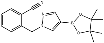 2-氰基苄基吡唑-4-硼酸频哪醇酯 结构式