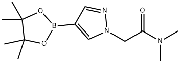 N,N-二甲基-2-[4-(四甲基-1,3,2-二氧硼杂环戊烷-2-基)-1H-吡唑-1-基]乙酰胺 结构式