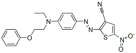 2-[[4-[乙基(2-苯氧基乙基)氨基]苯基]偶氮]-5-硝基-3-氰基噻吩 结构式