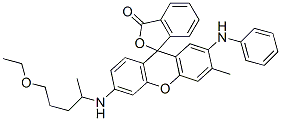 6'-[3-乙氧基丙基)乙基氨基]-3'-甲基-2'-(苯基氨基)-螺[异苯并呋喃-1-(3H),9'-[9H]占吨]-3-酮 结构式