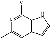 7-氯-5-甲基-1H-吡咯并[2,3-C]吡啶 结构式