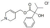 (1-methyl-5,6-dihydro-2H-pyridin-4-yl)methyl 2-hydroxy-3-methyl-2-phen yl-butanoate chloride 结构式