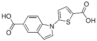 1-(5-Carboxythiophen-2-yl)-1H-indole-5-carboxylic acid 结构式