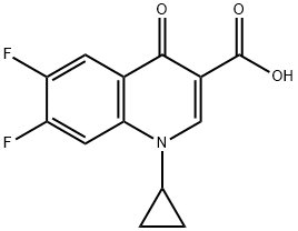 1-环丙基-6,7-二氟-1,4-二氢-4-氧代-3-喹啉甲酸 结构式