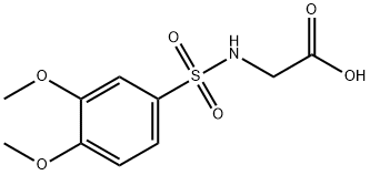 2-(3,4-二甲氧基苯磺酰氨基)乙酸 结构式