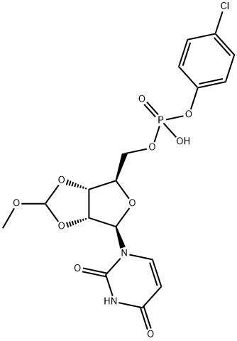 2',3'-O-(methoxymethylene)uridine 5'-(4-chlorophenyl)phosphate 结构式