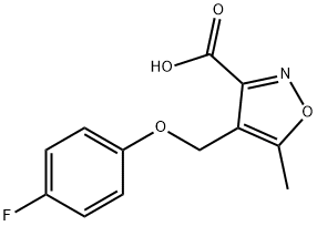 4-((4-氟苯氧基)甲基)-5-甲基异噁唑-3-羧酸 结构式