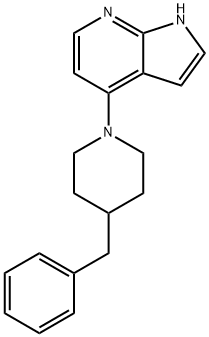 4-[4-苯甲基-1-哌啶基]-1H-吡咯并[2,3-B]吡啶 结构式