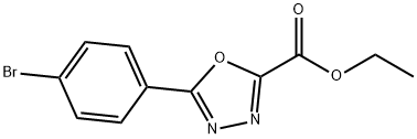 5-(4-溴苯基)-1,3,4-恶二唑-2-甲酸乙酯 结构式