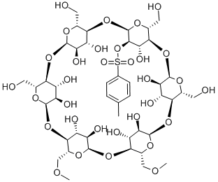 单-2-O-(对甲苯磺酰)-Α-环糊精 结构式