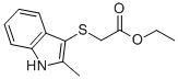 ETHYL 2-[(2-METHYL-1H-INDOL-3-YL)THIO]ACETATE 结构式