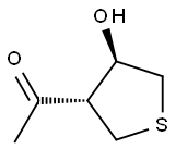 Ethanone, 1-(tetrahydro-4-hydroxy-3-thienyl)-, trans- (9CI) 结构式