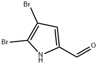 4,5-二溴-1H-吡咯-2-甲醛 结构式