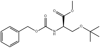 苄氧羰基-O-叔丁基-D-丝氨酸-甲酯 结构式