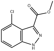 1H-Indazole-3-carboxylicacid,4-chloro-,Methylester 结构式