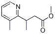 (+/-)-3-(3-methylpyridin-2-yl)butyric acid methyl ester 结构式