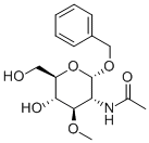 苄基2-乙酰氨基-2-脱氧-3-O-甲基-Α-D-吡喃葡萄糖苷 结构式