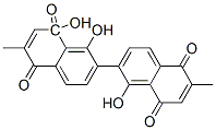 1,1',8'-Trihydroxy-6,6'-dimethyl-2,2'-binaphthalene-5,8-dione 结构式