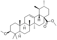 3-METHOXY-(3BETA)-URS-12-EN-28-OIC ACID METHYL ESTER 结构式