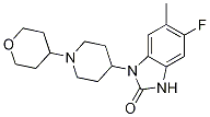 2H-BenziMidazol-2-one, 5-fluoro-1,3-dihydro-6-Methyl-1-[1-(tetrahydro-2H-pyran-4-yl)-4-piperidinyl] 结构式