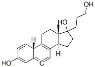 17-(3'-hydroxypropyl)-1,3,5,6,8(9)-estrapentaene-3,17-diol 结构式