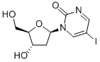1-(2-脱氧-beta-呋喃核糖基)-5-碘-2-嘧啶酮 结构式