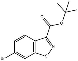 6-溴-1,2-苯并异噻唑-3-羧酸叔丁酯 结构式