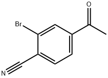 4-乙酰基-2-溴苯腈 结构式